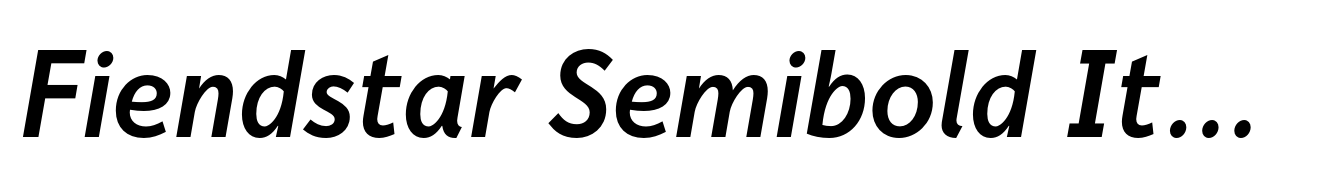 Fiendstar Semibold Italic